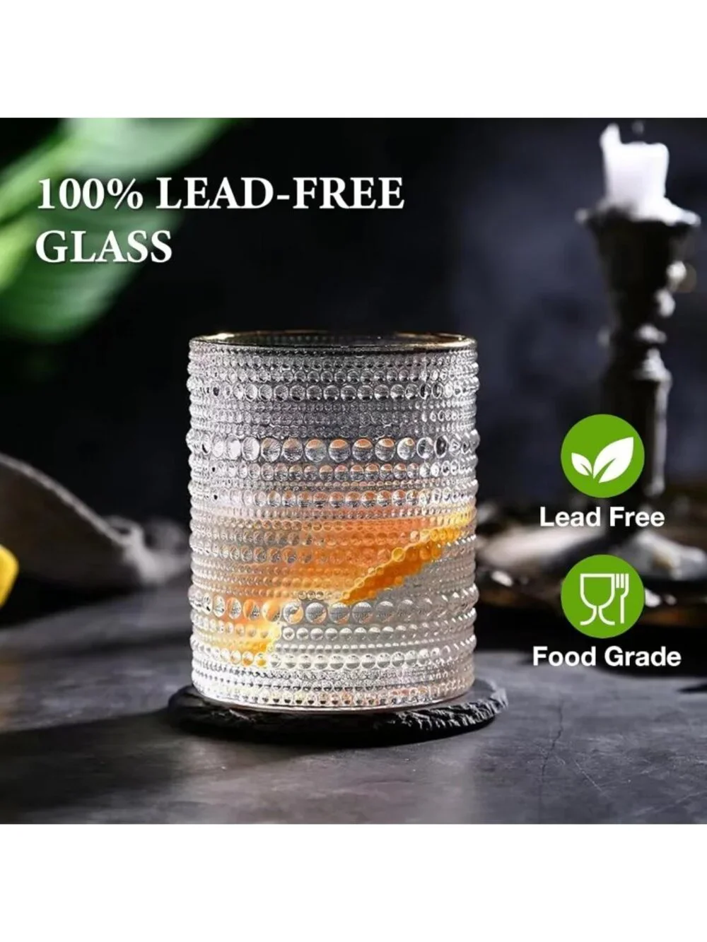 Vintage Hobnail Glasses Set of 8 - 12oz Highball & 10oz Cocktail Tumblers for